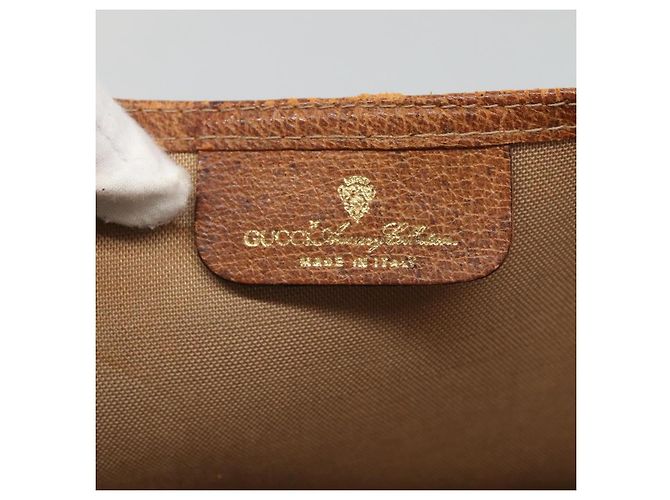 GUCCI GG Supreme Web Sherry Line Tote Bag PVC Beige Oro 39 002 4487 Auth ti3236 - vista 15