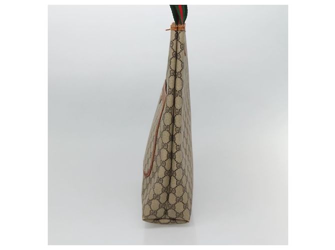 GUCCI GG Supreme Web Sherry Line Tote Bag PVC Beige Oro 39 002 4487 Auth ti3236 - vista 5