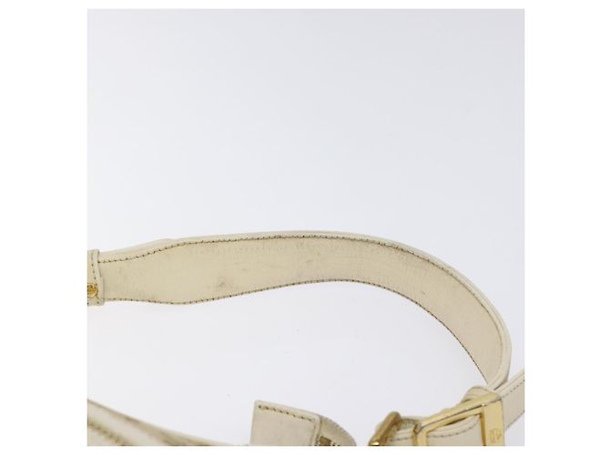 Borsa a spalla in tela MCM Vicetos Logogram beige oro Auth 129427 D'oro - vista 8