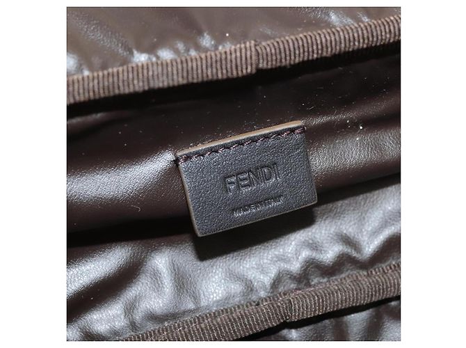 FENDI Zucca Canvas Kosmetiktasche Beige Gold Auth ki5784 Golden - Ansicht 14