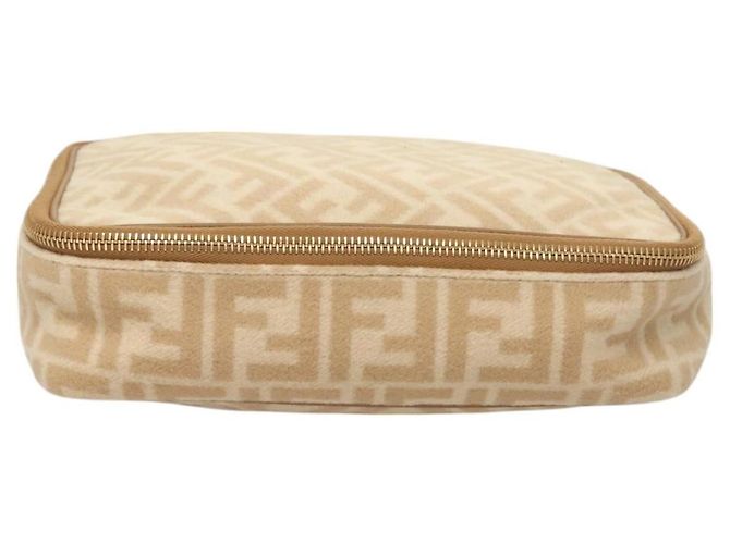 FENDI Zucca Canvas Kosmetiktasche Beige Gold Auth ki5784 Golden - Ansicht 2