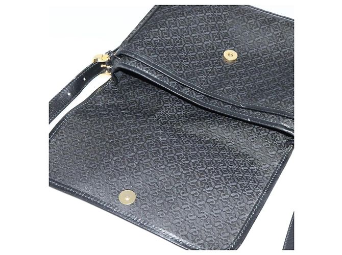LOEWE Borsa a Spalla Anagram Tela Nera Oro Auth BA3478 Nero D'oro - vista 10
