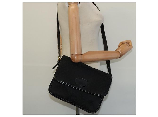 LOEWE Borsa a Spalla Anagram Tela Nera Oro Auth BA3478 Nero D'oro - vista 21