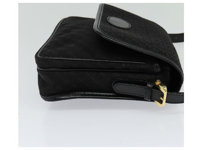 LOEWE Borsa a Spalla Anagram Tela Nera Oro Auth BA3478 Nero D'oro - vista 4