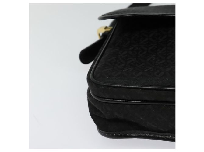 LOEWE Borsa a Spalla Anagram Tela Nera Oro Auth BA3478 Nero D'oro - vista 9