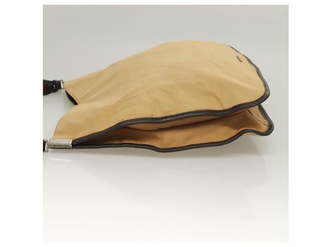 Borsa a spalla GUCCI Web Sherry Line in tela beige argento rosso 001 4306 Auth hk2865 - vista 5