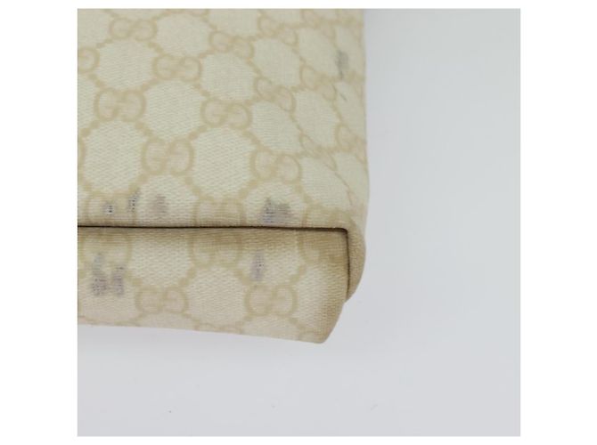 Borsa a spalla GUCCI GG Supreme PVC Bianco Oro 223666 Auth bs26841 D'oro - vista 11