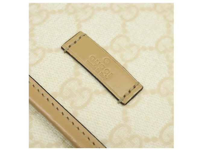 Borsa a spalla GUCCI GG Supreme PVC Bianco Oro 223666 Auth bs26841 D'oro - vista 14