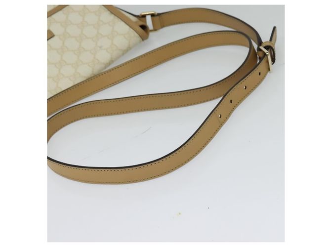 Borsa a spalla GUCCI GG Supreme PVC Bianco Oro 223666 Auth bs26841 D'oro - vista 7
