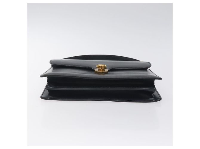 Borsa a mano GUCCI in pelle blu navy oro Auth ep9190 D'oro - vista 9