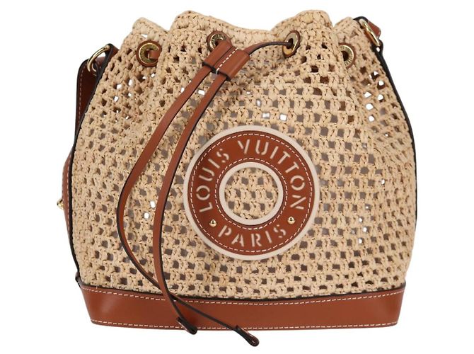 LOUIS VUITTON Noe BB Borsa a Spalla Raffia Beige M24722 LV Auth 125491SM - vista 13