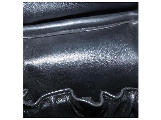 CHANEL Vanity Pouch in pelle di agnello nera con CC dorato Auth bs26985 Nero D'oro - vista 17