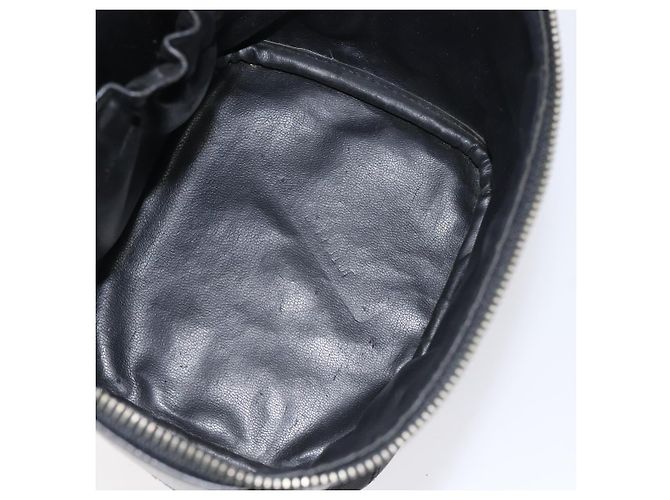 CHANEL Vanity Pouch in pelle di agnello nera con CC dorato Auth bs26985 Nero D'oro - vista 18