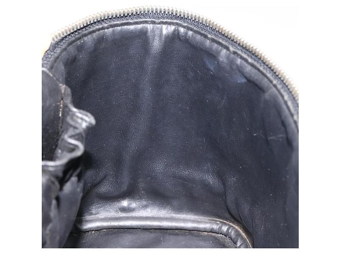CHANEL Vanity Pouch in pelle di agnello nera con CC dorato Auth bs26985 Nero D'oro - vista 19