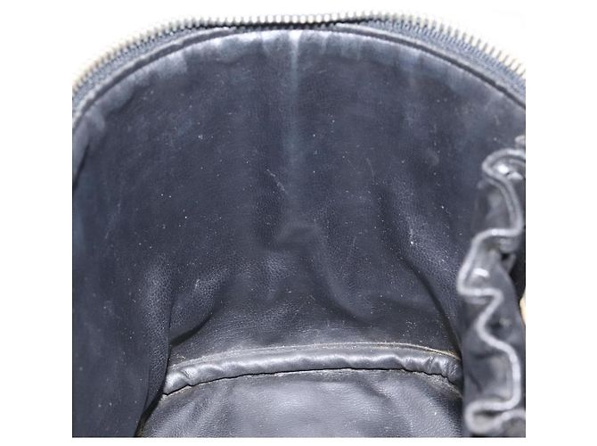 CHANEL Vanity Pouch in pelle di agnello nera con CC dorato Auth bs26985 Nero D'oro - vista 20