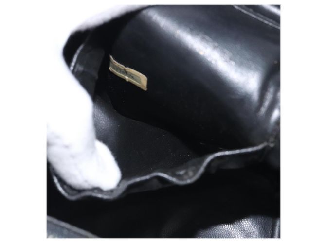 CHANEL Vanity Pouch in pelle di agnello nera con CC dorato Auth bs26985 Nero D'oro - vista 21