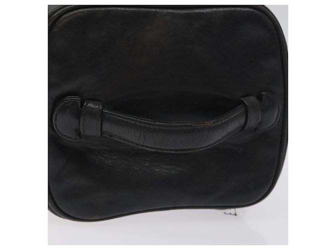 CHANEL Vanity Pouch in pelle di agnello nera con CC dorato Auth bs26985 Nero D'oro - vista 7
