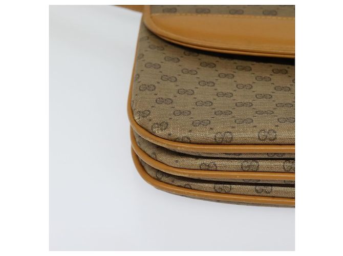 Gucci Borsa a Spalla Micro GG Supreme PVC Beige Oro 004 106 0024 Auth ki5768 D'oro - vista 10