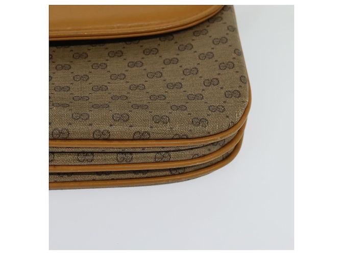 Gucci Borsa a Spalla Micro GG Supreme PVC Beige Oro 004 106 0024 Auth ki5768 D'oro - vista 11