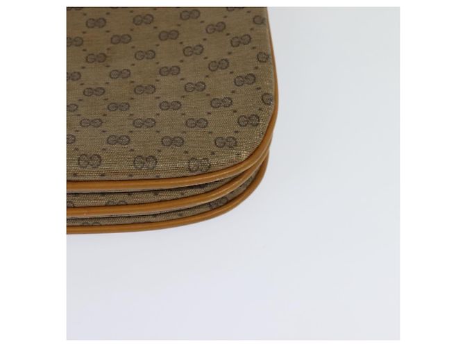 Gucci Borsa a Spalla Micro GG Supreme PVC Beige Oro 004 106 0024 Auth ki5768 D'oro - vista 13