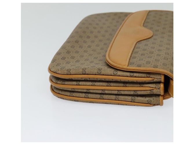 Gucci Borsa a Spalla Micro GG Supreme PVC Beige Oro 004 106 0024 Auth ki5768 D'oro - vista 5