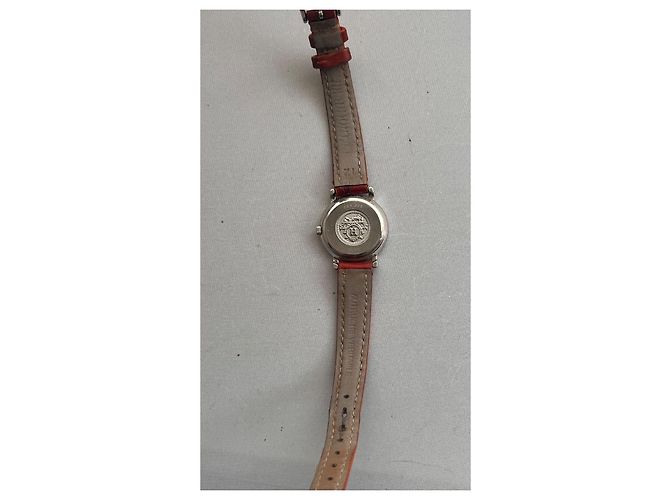 Relógio Hermès Sellier Ouro e Aço 24mm Prata - vista 6