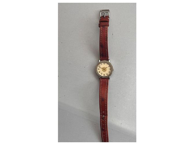 Relógio Hermès Sellier Ouro e Aço 24mm Prata - vista 7