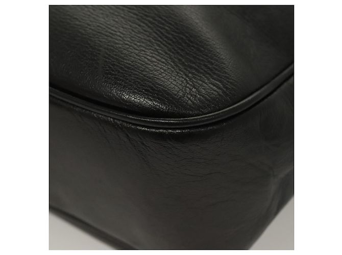 Borsa Tote Gancini in pelle nera e oro di Salvatore Ferragamo Auth bs26846 Nero D'oro - vista 13