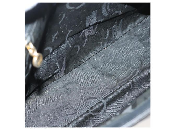 Borsa Tote Gancini in pelle nera e oro di Salvatore Ferragamo Auth bs26846 Nero D'oro - vista 16