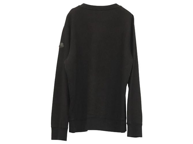 Moncler Sudadera de Manga Larga Sudadera de Algodón Negra Auth ym020M Negro - vista 2