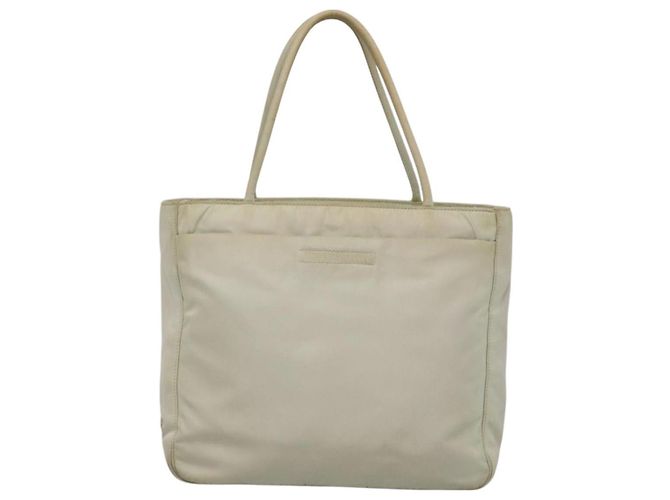 PRADA Borsa a mano in nylon bianco Auth bs26886 - vista 13