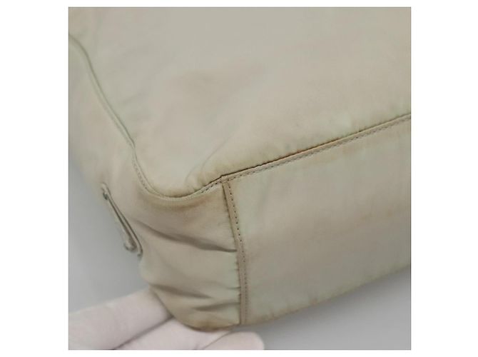 PRADA Borsa a mano in nylon bianco Auth bs26886 - vista 15