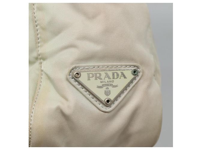 PRADA Borsa a mano in nylon bianco Auth bs26886 - vista 17
