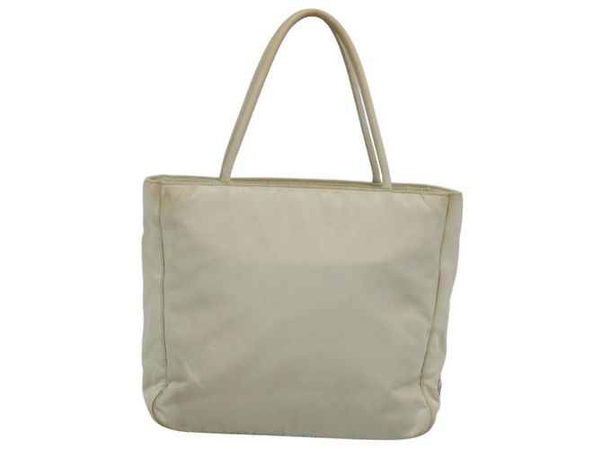 PRADA Borsa a mano in nylon bianco Auth bs26886 - vista 2