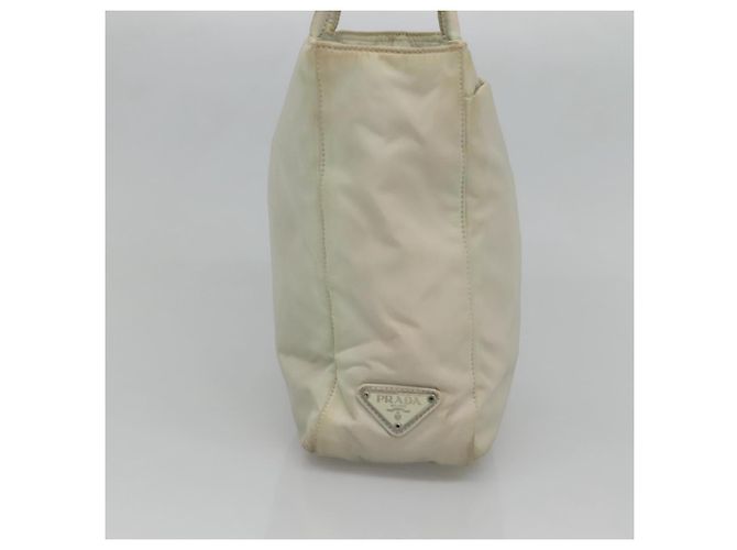 PRADA Borsa a mano in nylon bianco Auth bs26886 - vista 3