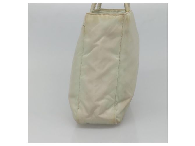 PRADA Borsa a mano in nylon bianco Auth bs26886 - vista 4