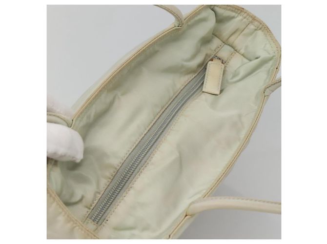 PRADA Borsa a mano in nylon bianco Auth bs26886 - vista 6