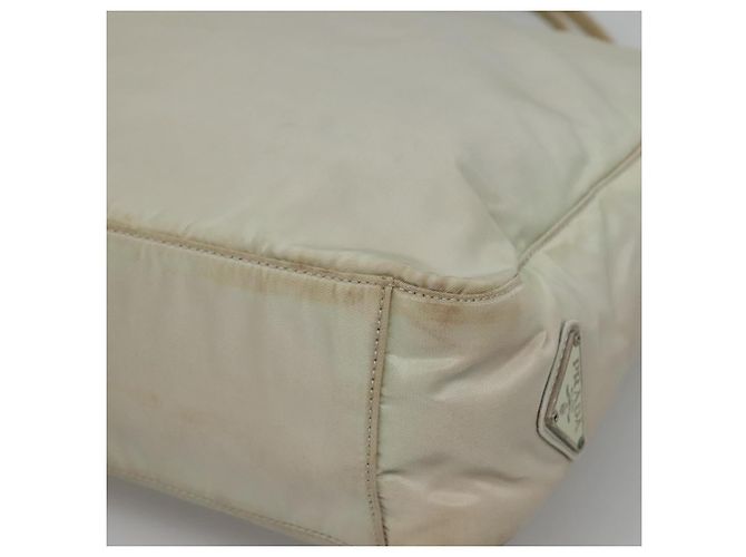 PRADA Borsa a mano in nylon bianco Auth bs26886 - vista 9