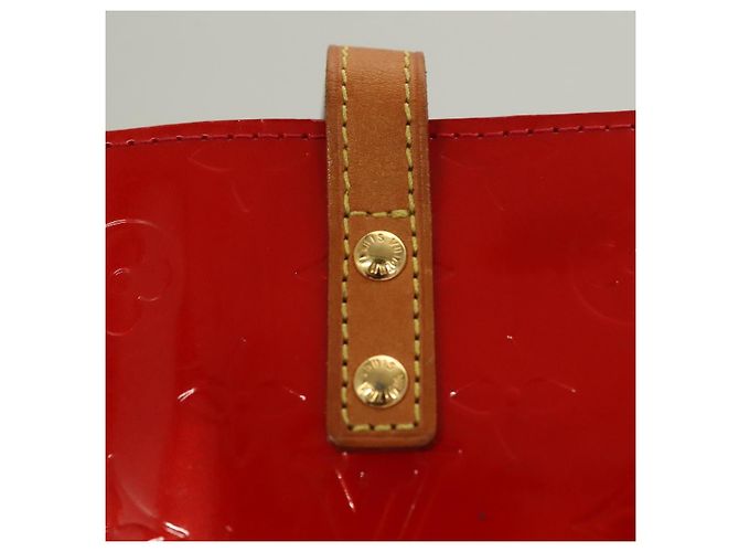 LOUIS VUITTON Monogram Vernis Reade PM Borsa a Mano Rossa M91088 LV Auth bs26765 Rosso - vista 10