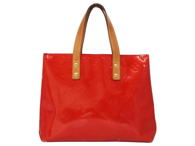 LOUIS VUITTON Monogram Vernis Reade PM Borsa a Mano Rossa M91088 LV Auth bs26765 Rosso - vista 13