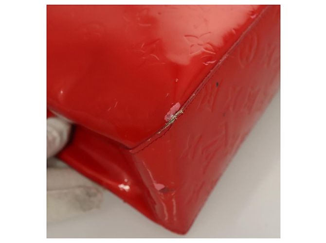 LOUIS VUITTON Monogram Vernis Reade PM Borsa a Mano Rossa M91088 LV Auth bs26765 Rosso - vista 15
