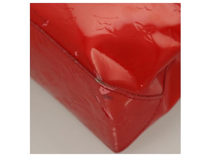 LOUIS VUITTON Monogram Vernis Reade PM Borsa a Mano Rossa M91088 LV Auth bs26765 Rosso - vista 16