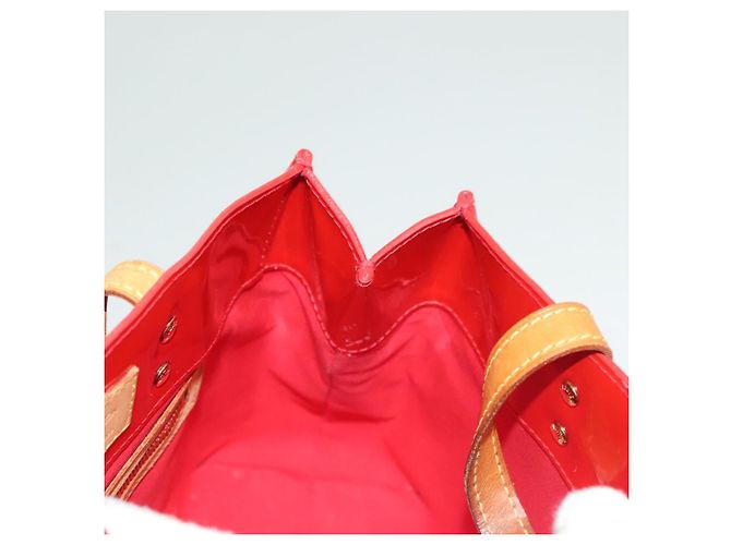 LOUIS VUITTON Monogram Vernis Reade PM Borsa a Mano Rossa M91088 LV Auth bs26765 Rosso - vista 18