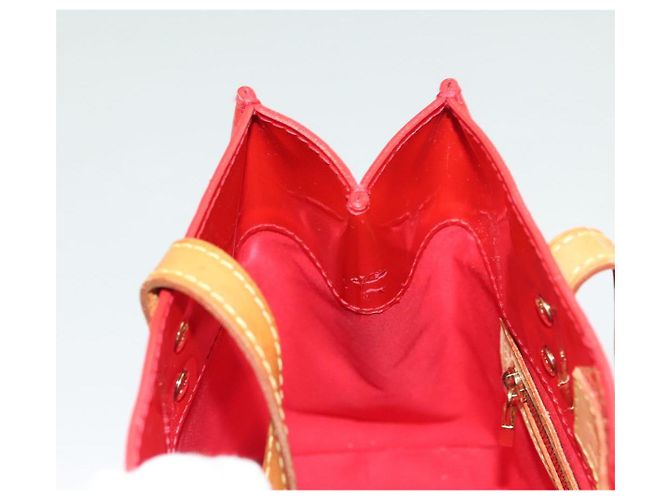 LOUIS VUITTON Monogram Vernis Reade PM Borsa a Mano Rossa M91088 LV Auth bs26765 Rosso - vista 19
