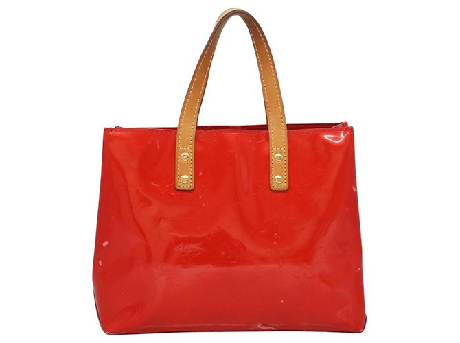 LOUIS VUITTON Monogram Vernis Reade PM Borsa a Mano Rossa M91088 LV Auth bs26765 Rosso - vista 2