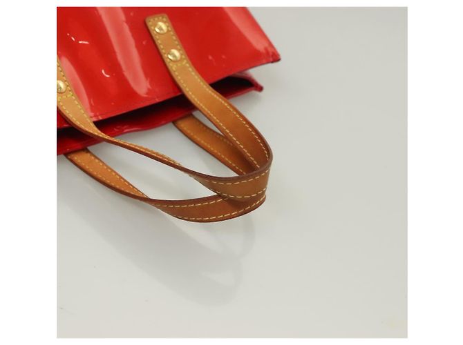 LOUIS VUITTON Monogram Vernis Reade PM Borsa a Mano Rossa M91088 LV Auth bs26765 Rosso - vista 7