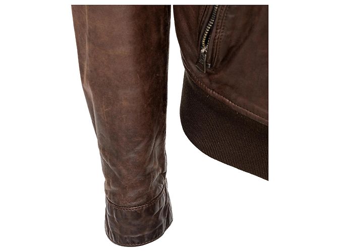 Autre Marque Brogden Lederjacke Braun - Ansicht 11
