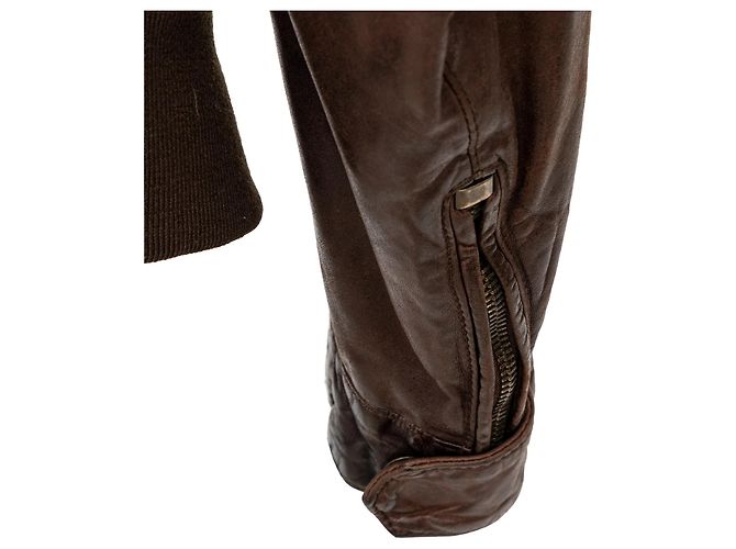 Autre Marque Brogden Lederjacke Braun - Ansicht 13
