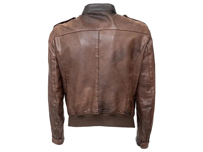 Autre Marque Brogden Lederjacke Braun - Ansicht 3