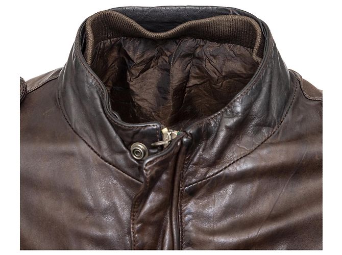 Autre Marque Brogden Lederjacke Braun - Ansicht 4